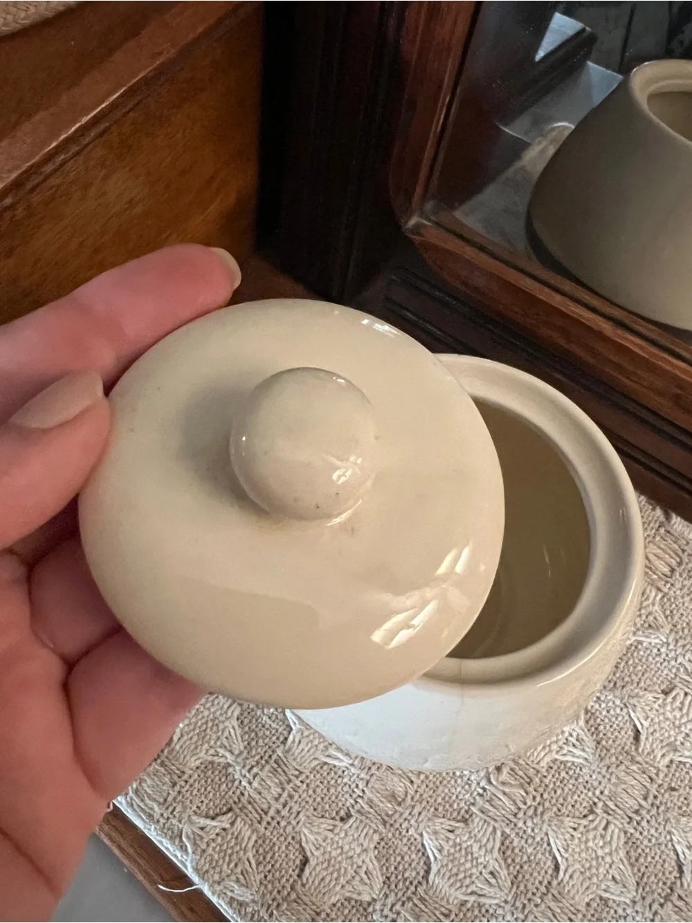 MCCOY Vintage MCM Stoneware Tabletop Set Butter Dish Salt & Pepper Sugar Bowl